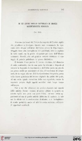 7: Di un antico sigillo letterato di bronzo recentemente scoperto
