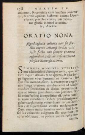 Oratio Nona.