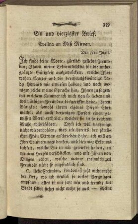 Ein und vierzigster Brief. - Fünf und vierzigster Brief.