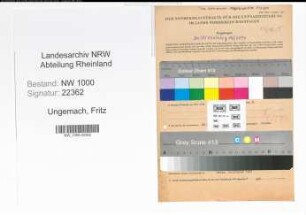 Entnazifizierung Fritz Ungemach, geb. 20.09.1894 (Gastwirt)