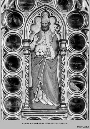 Reliquiar, dem heiligen Nikolaus von Bari geweiht