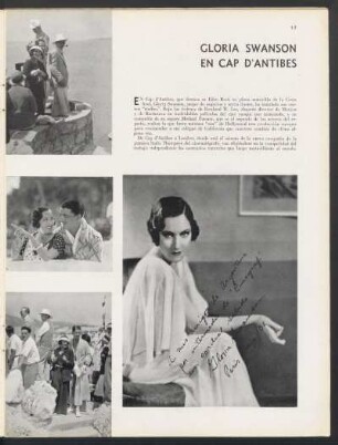 Gloria Swanson en Cap d'Antibes