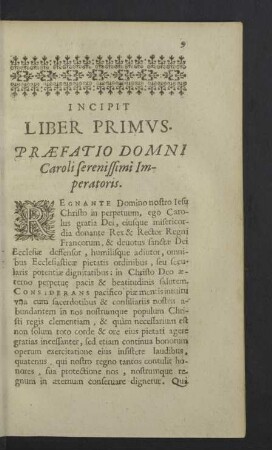 Incipit Liber Primus.