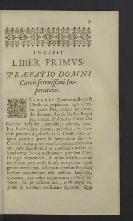 Incipit Liber Primus.