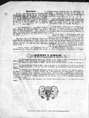 Extra=Blatt der Freude, der Vossischen Zeitung gewidmet. (Sammlung Friedlaender)
