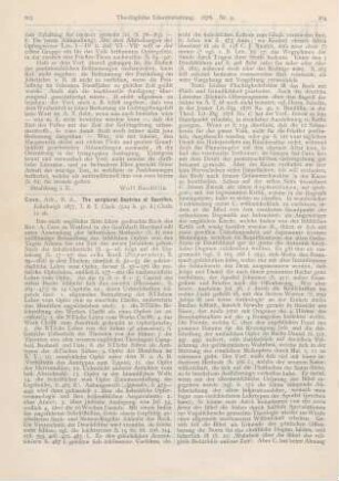 203-206 [Rezension] Cave, Alfr., The scriptural Doctrine of Sacrifice