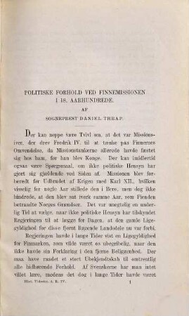 Historisk tidsskrift. 4. 1884