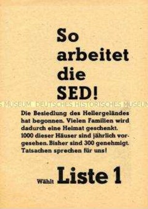 Illustrierte Propagandaschrift der SED Dresden zu den Gemeindewahlen 1946