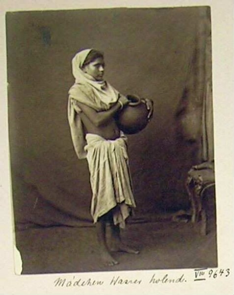 Girl fetching water