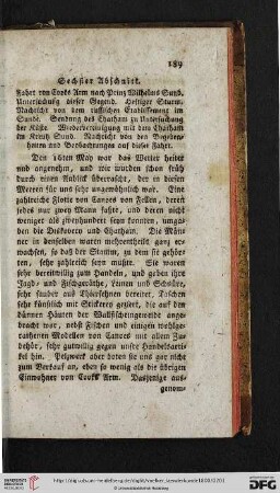 Sechster Abschnitt: Fahrt von Cooks Arm nach Prinz Wilhelms Sund. […]