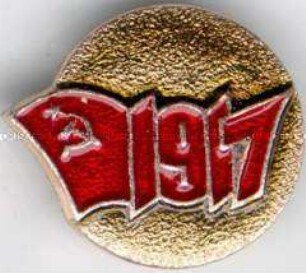 Abzeichen zum Jahrestag der russischen Oktoberrevolution