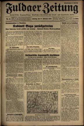Ausgabe vom Freitag, den 11. Februar 1938.