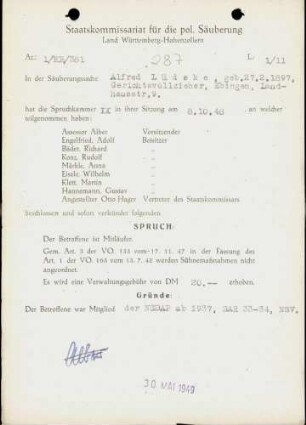 Lüdeke, Alfred