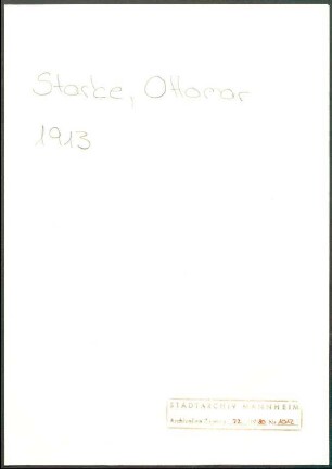 Starke, Ottomar, o.O., an Wichert