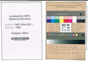 Entnazifizierung Maria Kuepper , geb. 02.12.1895 (Stadtassistentin)