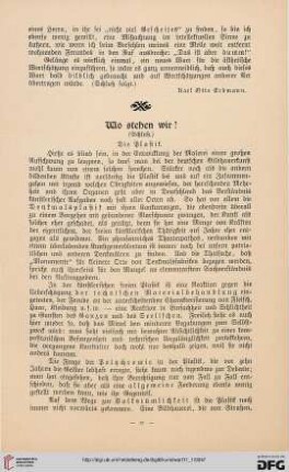 Wo stehen wir?, [2]