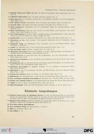 Römische Ausgrabungen (Nr. 587-610)