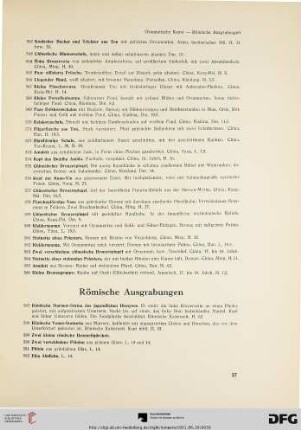 Römische Ausgrabungen (Nr. 587-610)