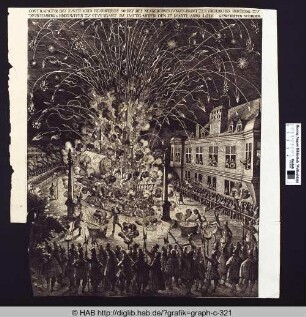 Feuerwerk anlässlich der Geburt und Taufe des Prinzen Friedrich Herzog zu Württemberg.