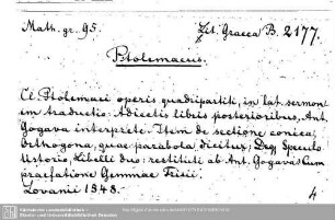 Literatura Graeca B 2177