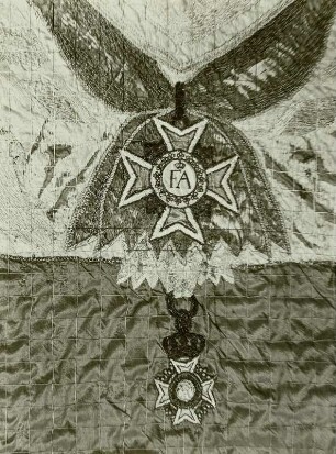 Fahne des Regiments von Niesemeuschel : Fahne des Regiments von Niesemeuschel. Vorderseite, 1808/1809