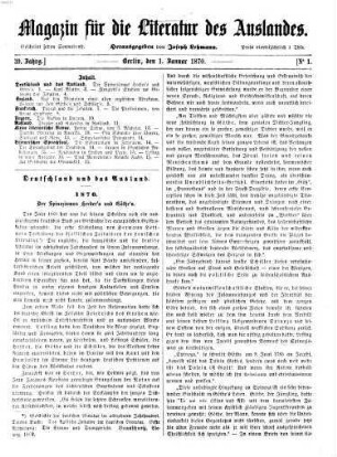Magazin für die Literatur des Auslandes. 77, 77/78. 1870