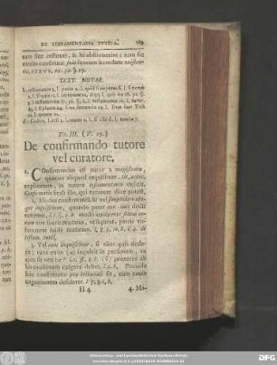 Tit. III. (V. 29.) De confirmando tutore vel curatore.