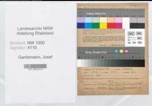 Entnazifizierung Josef Gardemann, geb. 10.11.1889 (Brandmeister)
