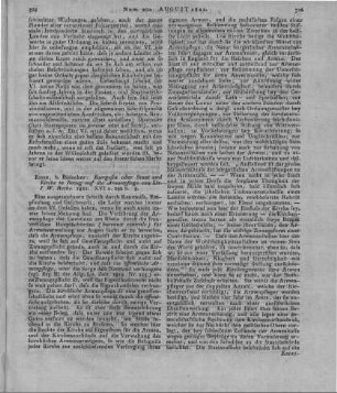 Reche, J. W.: Euergesia oder Staat und Kirche in Bezug auf die Armenpflege. Essen: Bädecker 1821
