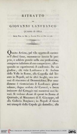 Ritratto di Giovanni Lanfranco