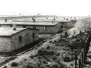 Lublin-Majdanek. Baracken des faschistischen Konzentrationslagers Majdanek