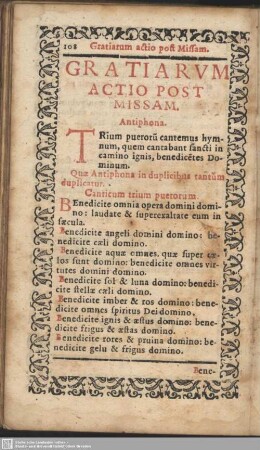 Gratiarum Actio Post Missam