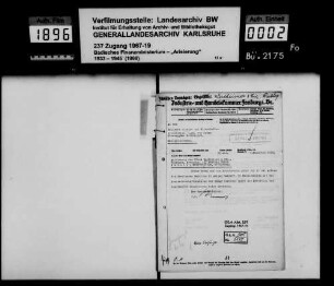 Wertheimer & Cie., Ledermanufaktur Inhaber: Lederhändler Hermann Wertheimer in Freiburg Bewerber: Franz Latein, Lederhändler in Offenburg