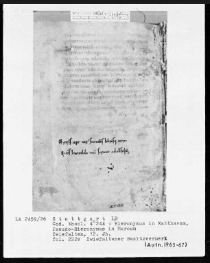 Hieronymus in Matthaeum, Pseudo-Hieronymus in Marcum —