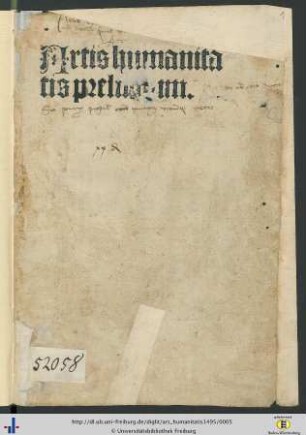 Artis humanitatis preludium