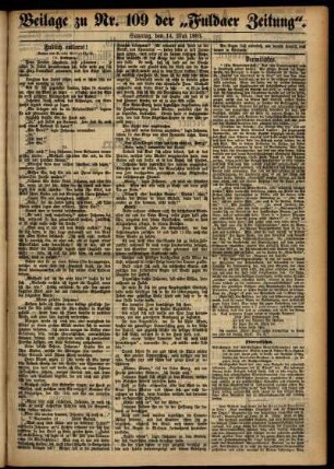 Zweite Ausgabe vom Sonntag, den 14. Mai 1893.