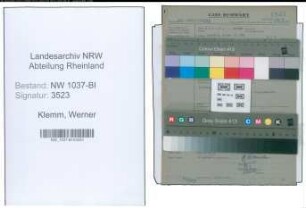 Entnazifizierung Werner Klemm , geb. 01.03.1901 (Lehrer)