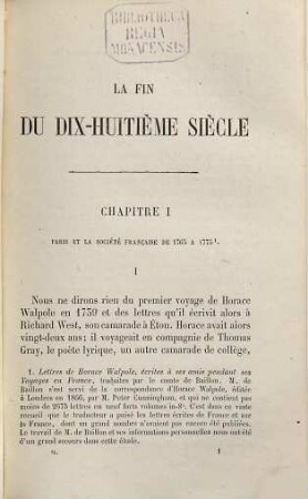 La fin du XVIIIe siècle par E. Caro : Études et portraits, 2