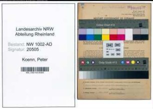 Entnazifizierung Peter Koenn, geb. 30.06.1909 (Staedt.Angest.)