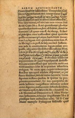 Rervm Qvotidianarvm Libri Tres : In quibus plerique tum Iuris vtriusque, tum variorum auctorum loci vel illustrantur, vel emendantur, multa etiam ad antiquitatis studium pertinentia tractantur
