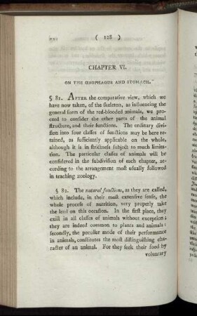 Chapter VI. On The Œsophagus and Stomach
