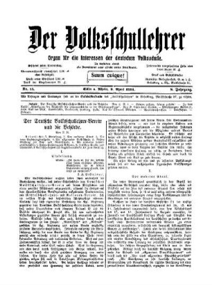 Der Deutsche Volksschullehrer-Verein und die Behörde