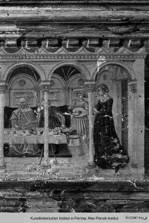 Maria mit Kind und Heiligen : Festmahl des Herodes