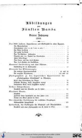 Abbildungen zum Fünften Bande.