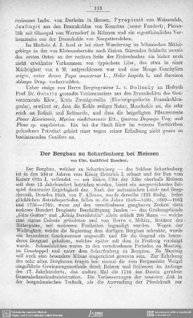 Der Bergbau zu Scharfenberg bei Meissen