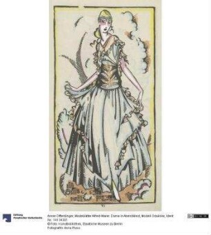 Modeblätter Alfred-Marie: Dame in Abendkleid, Modell Odaliske