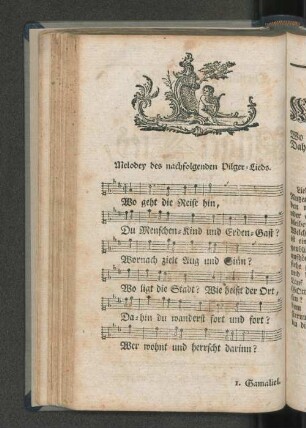 Melodey des nachfolgenden Pilger-Lieds.