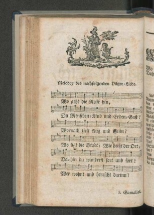 Melodey des nachfolgenden Pilger-Lieds.