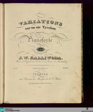Variations sur un air tyrolien : pour le pianoforte; op. 25