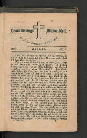 No. 1. Januar. 1867.